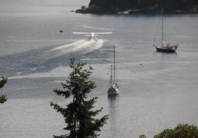 Seaplane landing in Deer Harbor