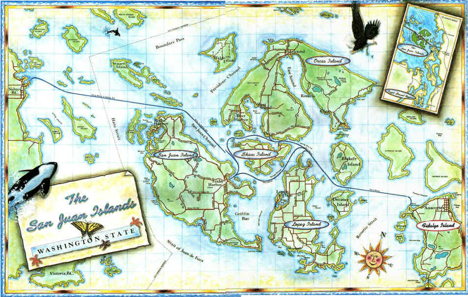 Map of San Juan Islands