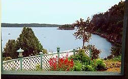 view from hot tub and front porch